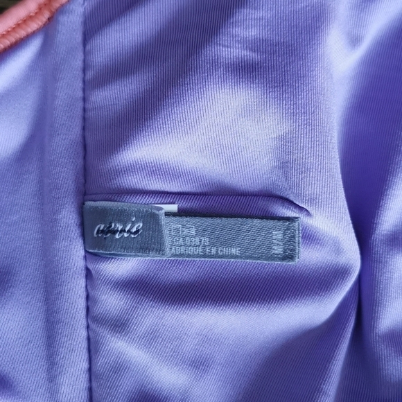 AERIE Bikini Top Bottom Bandeau Orange Lobsters New Small - Picture 7 of 7